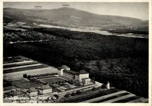 Ak Bad Soden am Taunus Hessen, Fliegeraufnahme, Kreisaltersheim