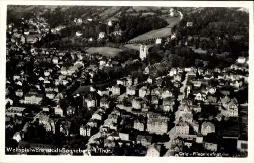 Ak Sonneberg in Thüringen, Fliegeraufnahme