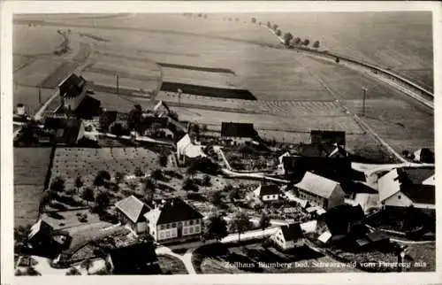 Ak Zollhaus Blumberg am Schwarzwald, Fliegeraufnahme, Gasthaus und Pension zur Post