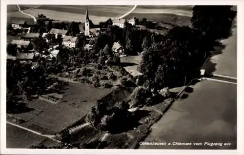 Ak Gollenshausen Gstadt am Chiemsee, Fliegeraufnahme