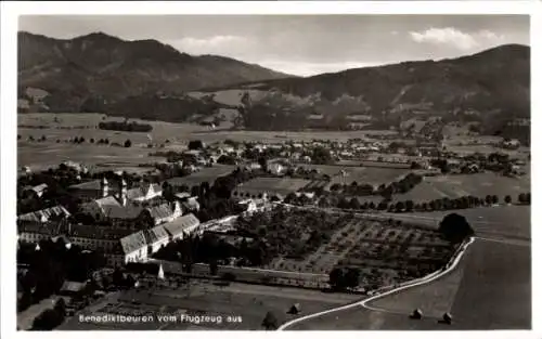 Ak Benediktbeuern in Oberbayern, Fliegeraufnahme