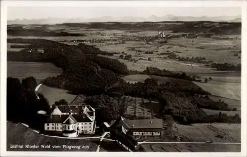 Ak Wald Hohenzollern, Kloster Wald, Fliegeraufnahme