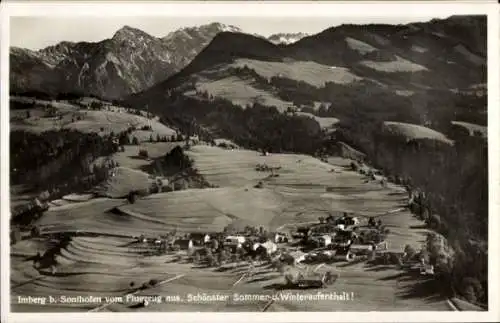 Ak Imberg Sonthofen im Oberallgäu Schwaben, Fliegeraufnahme