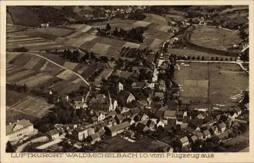 Ak Waldmichelbach Wald Michelbach im Odenwald Hessen, Fliegeraufnahme