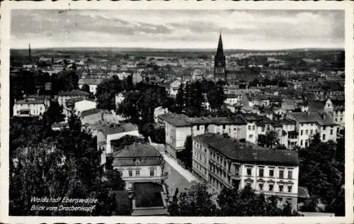 Ak Eberswalde im Kreis Barnim, Blick vom Drachenkopf, Kirchturm