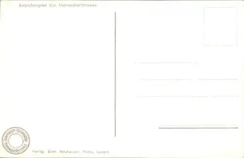 Ak Vierwaldstättersee, Salondampfer Uri, In Fahrt