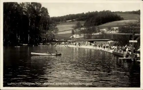 Ak Königsee in Thüringen, Waldsee, Freibad