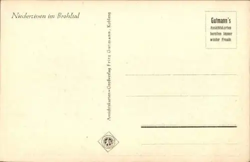 Ak Niederzissen in Rheinland Pfalz, Ort im Brohltal