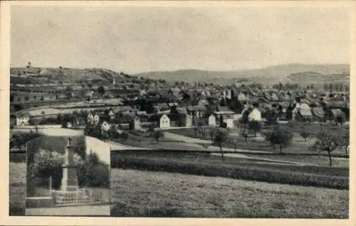 Ak Thür in Rheinland Pfalz, Panorama vom Ort, Denkmal, Gesamtansicht