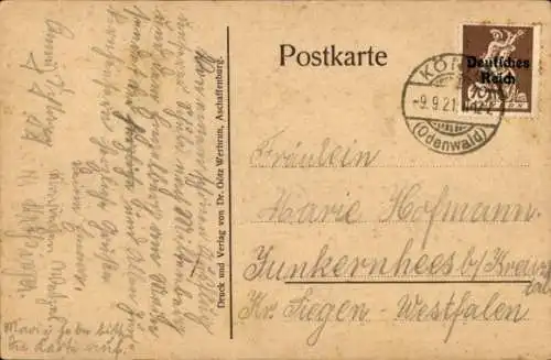 Künstler Ak Hoek, A., Großheubach Miltenberg in Unterfranken, Kloster Engelbach
