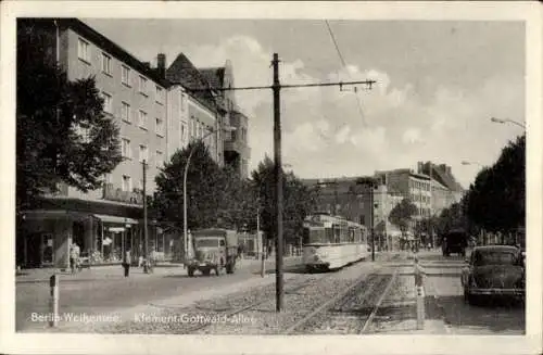 Ak Berlin Weißensee, Klement-Gottwald-Allee