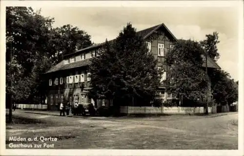 Ak Müden an der Örtze Faßberg Lüneburger Heide, Gasthaus zur Post