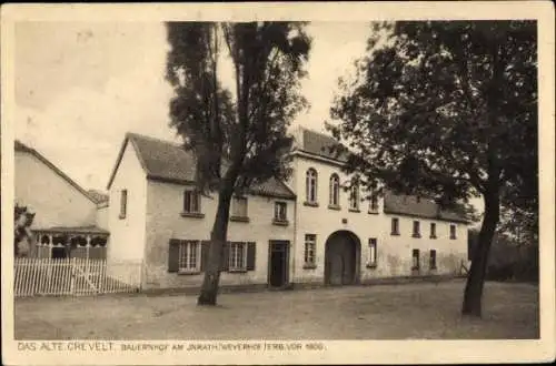 Ak Inrath Krefeld am Niederrhein, Bauernhof, Weyerhof, Tor, Fassade