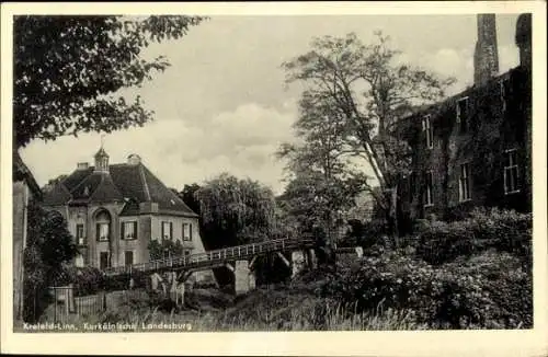 Ak Linn Krefeld am Niederrhein, Kurkölnische Landesburg