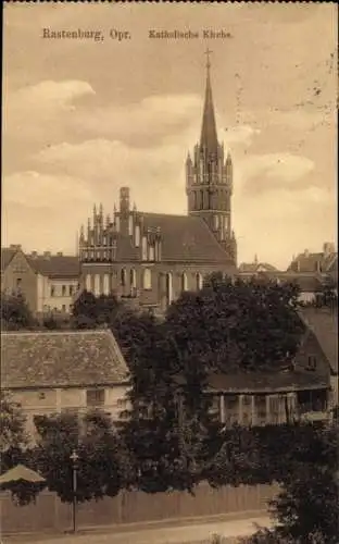 Ak Kętrzyn Rastenburg Ostpreußen, Katholische Kirche