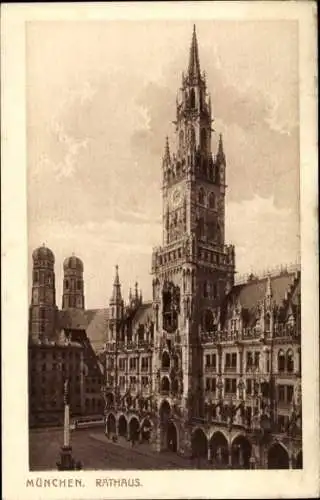 Ak München, Rathaus, Denkmal