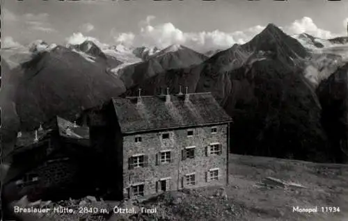 Ak Vent Sölden in Tirol, Breslauer Haus, Breslauer Hütte