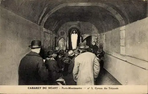 Ak Paris XVIII Montmartre, Cabaret du Néant, Caveau des Trepasses