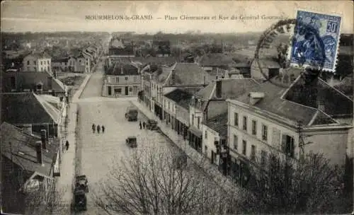 Ak Mourmelon le Grand Marne, Place Clemenceau, Rue du General Gouraud