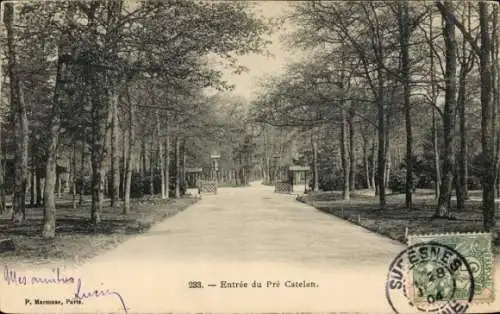 Ak Paris Bois de Boulogne, Restaurant du Pré Catelan, Entree