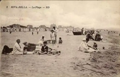 Ak Ouistreham Riva Bella Calvados, Plage