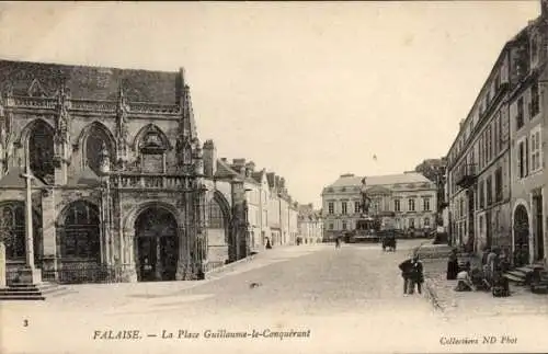 Ak Falaise Calvados, La Place Guillaume le Conquerant