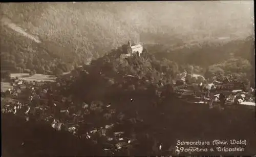 Ak Schwarzburg in Thüringen, Panorama, Trippstein