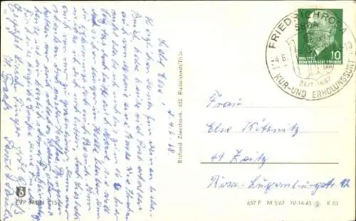 Ak Friedrichroda im Thüringer Wald, Teilansicht