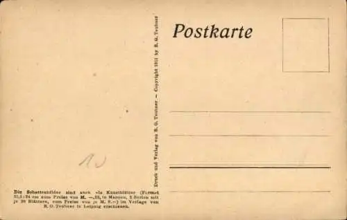 Scherenschnitt Künstler Ak Diefenbach, Göttliche Jugend 1, Teilbild 15, Spielende Kinder