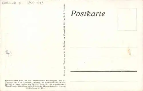 Scherenschnitt Künstler Ak Diefenbach, Per aspera ad astra, Festzug, Palmzweige