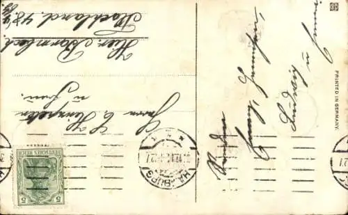 Präge Ak Glückwunsch Neujahr, Kind mit Geldsäcken, Blumen, Glücksklee