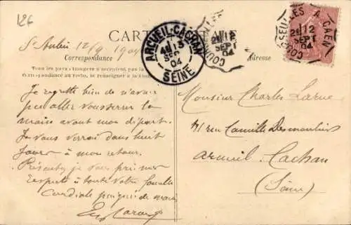 Ak Saint Aubin sur Mer Calvados, Pierre au Poisson, H. Quiquemellee