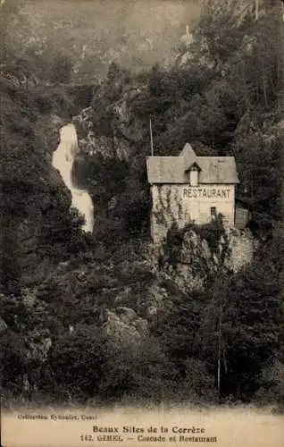 Ak Gimel les Cascades Corrèze, Wasserfall, Restaurant