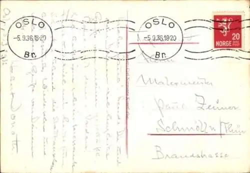 Ak Oslo Norwegen, Panorama, Hafen, Bygdøy