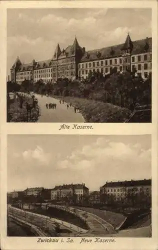 Ak Zwickau in Sachsen, Alte Kaserne, Neue Kaserne, 1931