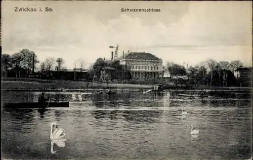 Ak Zwickau in Sachsen, Schwanenschloss