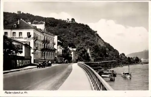 Ak Rolandseck Remagen am Rhein, Teilansicht, Steg, Anleger