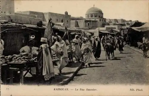 Ak Kairouan Tunesien, La Rue Saussier