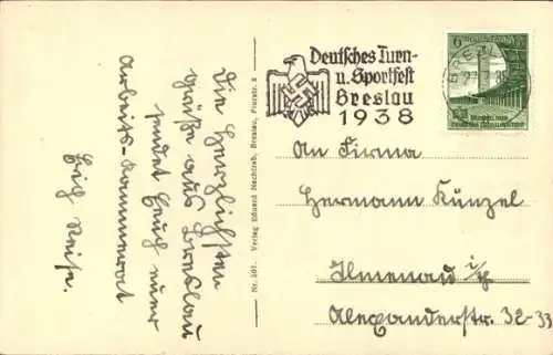 Ak Wrocław Breslau Schlesien, Sandkirche