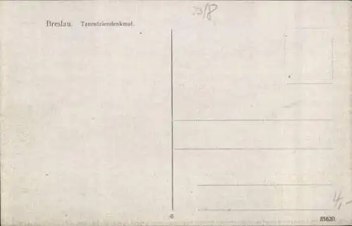 Ak Breslau (Wrocław) in Schlesien, Tauentziendenkmal
