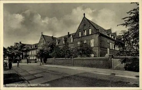 Ak Recklinghausen im Ruhrgebiet, Prosper-Hospital, Außenansicht von der Straße