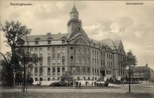 Ak Recklinghausen im Ruhrgebiet, Oberrealschule