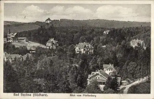 Ak Bad Sachsa im Harz, Blick vom Pfaffenberg