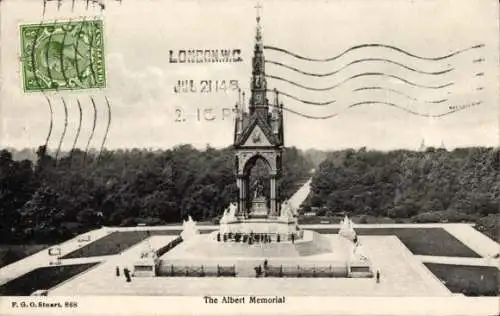 Ak London City England, Albert Memorial