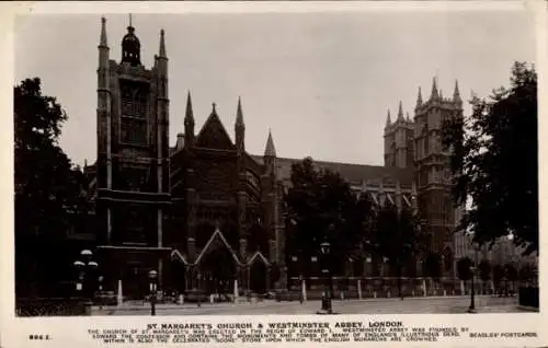 Ak City of Westminster, London, England, Westminster Abbey, St. Margarets Kirche