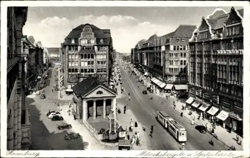 Ak Hamburg, Mönckebergstraße und Spitalerstraße