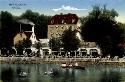 Ak Bad Nauheim in Hessen, Teichhaus, Terrasse