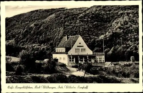 Ak Bad Wildungen in Hssen, Café Bergschlösschen