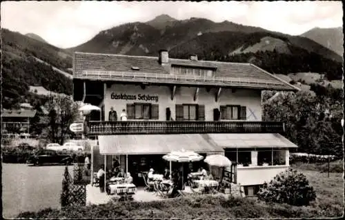 Ak Bad Wiessee in Oberbayern, Gästehaus Setzberg, Bes. A. und R. Hilger, Terrasse