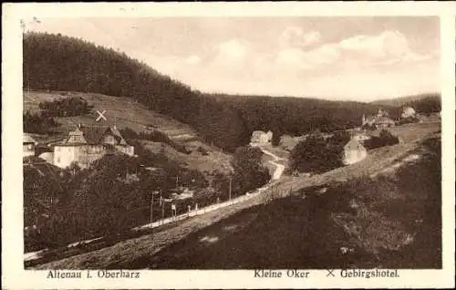 Ak Altenau Clausthal Zellerfeld im Oberharz, Kleine Oker, Gebirgshotel